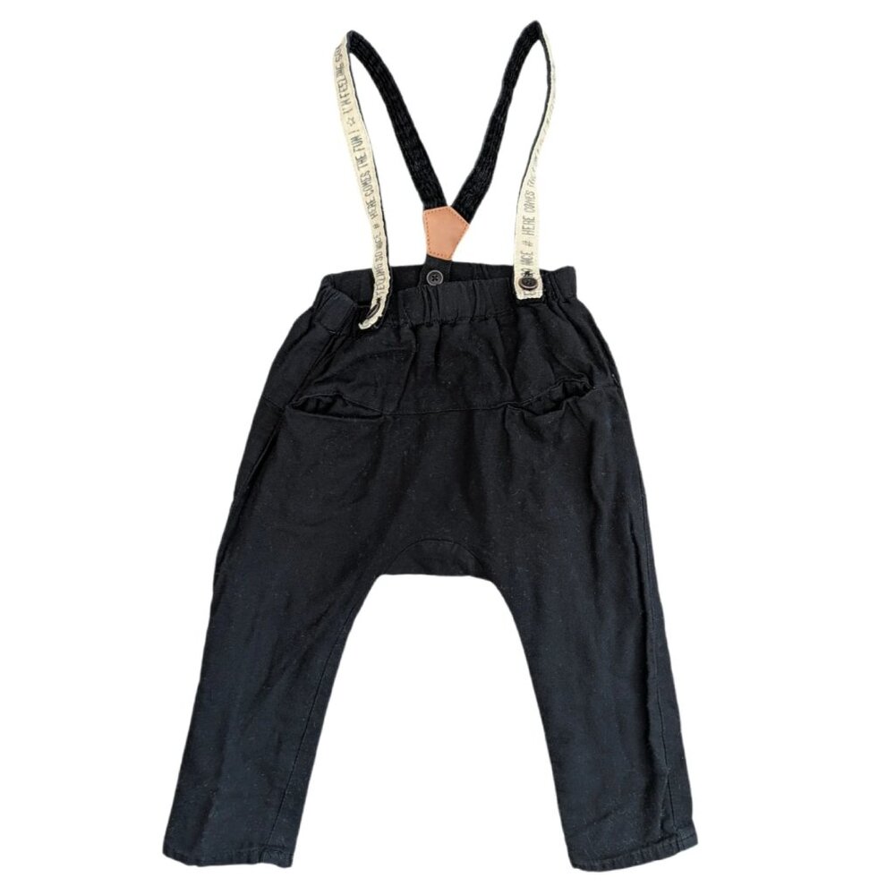 ZARA Suspender "Here Comes the Fun"‎ Pants 12-18m